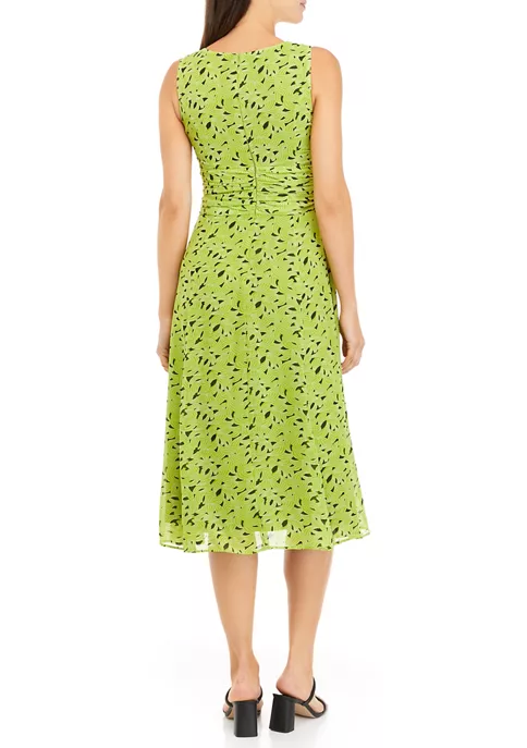 Flash Sale ✔️ Kasper 👩 Women's Sleeveless Printed Tie Front 👗 Dress ⭐ 4 Flash Sale ✔️ Kasper 👩 Women's Sleeveless Printed Tie Front 👗 Dress ⭐ - Image 2