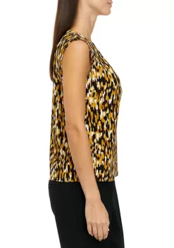 Brand new 👏 Kasper 👩 Women's Sleeveless Keyhole Abstract Print Top 🤩 -Southern Home Sales Shop Belk 961