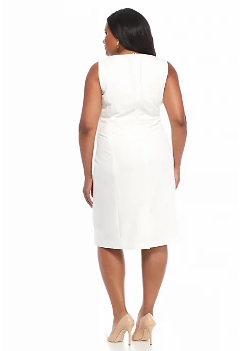 Best deal 🛒 Kasper Plus Size Solid Sheath 👗 Dress 😉 4 Best deal 🛒 Kasper Plus Size Solid Sheath 👗 Dress 😉 - Image 2